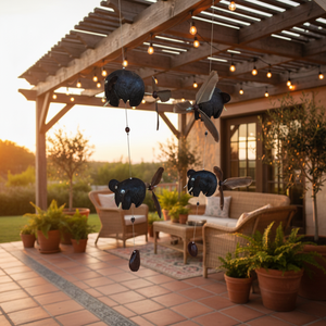 Campana de Viento de Madera con Forma de Animal, 100% Material Natural, Tallada a Mano, Estilo Tradicional y Moderno, Regalos/Souvenirs Hechos en Tailandia - Product Image 4