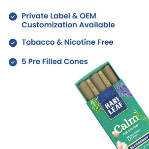 Conos Prellenados Hari Leaf Calm Blend Blueberry, Sin Tabaco, Sin Nicotina, Sabor Dulce y Ácido, Paquete de 5 Conos - Product Image 4