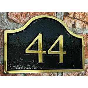 Decorative Hotel House Room No. Number Sign Brass General Signs Black Coated High Quality <b>Metal</b> Wall Sign Number <b>Plate</b> & Plaque - Product Image 1