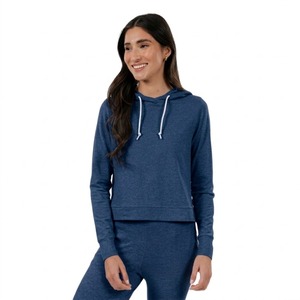 <b>Women</b> Sports Athletic Cropped <b>Hoodie</b> Long Sleeve Gym Workout Pullover Sweatshirt Activewear Hooded Top Custom - Product Image 1