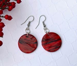 Custom Handmade Resin <b>Earrings</b>, Unique Fashion Jewelry with Artistic Colors and Decorative Designs for Women, Girls, Boutique - Product Image 2