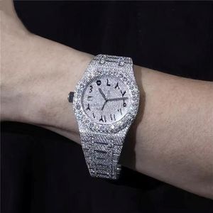 Custom Pass Water Resistant Business Luxury <b>Iced</b> <b>Out</b> Hip Hop VVS D Color Moissanite Analog Glass Dial Men's <b>Watch</b> - Product Image 5