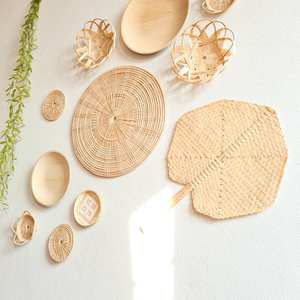 Prix pas cher 2023 Tien Phong artisanat tenture murale décor panier bambou fait main panier décor maison hôtel cadeau - Product Image 6