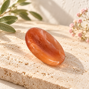 Calcite Orange Ovale Polie, Pierre Semi-Précieuse Cabochon, Cristal pour Bijoux, Artisanat, Cadeau - Product Image 3