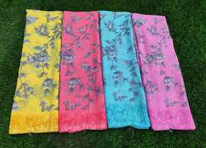 Sari Premium de Crepé Estampado con Tacto Suave y Caída Elegante |   Sari Ligero |   Fácil de Usar - Product Image 2