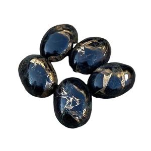 Turquesa Negra Natural de Alta Calidad, Cobre Mohave, Cabujón Ovalado de 10x14mm, Piedra Preciosa Suelta con Reverso Plano para Joyería, para Anillos - Product Image 4