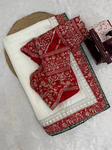 <b>Hot</b> Selling Banarasi Soft Silk <b>Saree</b> Latest Traditional Design for Bridal Wedding Festival Wear Indian Pakistani Clothing - Product Image 3