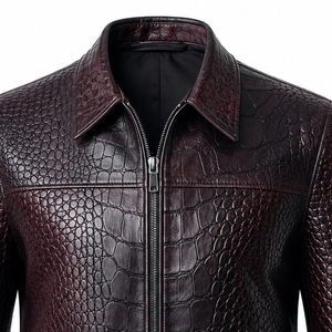 <b>Men's</b> Premium <b>Leather</b> Trucker <b>Jacket</b> Vintage Western Style Genuine Full Grain <b>Leather</b> Modern Luxury Outerwear Fashion - Product Image 6