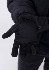 Black Elastic Wrist-Length Casual Gloves Wool/Acrylic <b>Material</b> Outdoor Winter Use Daily Life - Product Image 2