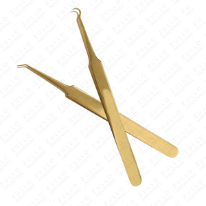 OEM Pearl Gold Eyelash Extension Tweezers Stainless Steel Precision Pointed Tip Lash <b>Tool</b> for Beauty Professionals - Product Image 4