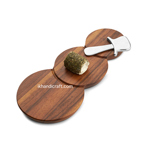 Plateau de fromage de luxe personnalisé sur Alibaba fait à la main décoration de table de Noël Pâques Ramadan plateau en métal bonhomme de neige lavable au lave-vaisselle - Product Image 1