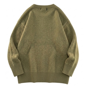 Pull tricoté pour homme style streetwear américain, col rond personnalisé, coupe ample, manches longues, décontracté, automne-hiver, fabricant - Product Image 3