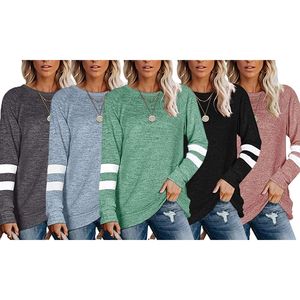 Tunique ample à manches longues et col rond pour femme, chemise décontractée d'hiver pour les activités de plein air - Product Image 5