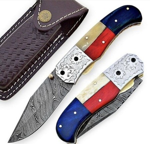High Quality Custom Damascus Steel Folding Pocket <b>Knife</b> New Design Lightweight Perfect Gift for Hunting Camping OEM Supported - Product Image 1