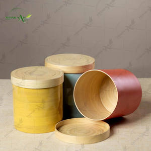 Boîte en bambou tressé écologique avec couvercle pour la maison et la cuisine - Product Image 2