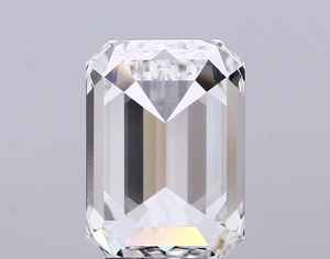 Bijoux haut de gamme captivant, diamant blanc de laboratoire de 3,25 carats, taille émeraude, pureté VVS2, avec une finition excellente. - Product Image 2