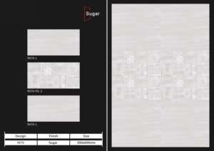 Elegantes azulejos de porcelana con superficie efecto azúcar de 300x600 mm, diseñados para interiores contemporáneos con textura suave y vitrificados para mayor durabilidad. - Product Image 4