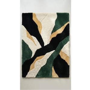 Export Quality Hand Tufted Wool Rug Premium Finish Geometric Pattern Thick Pile for Luxury Interiors Villas Wholesale Price - Product Image 1