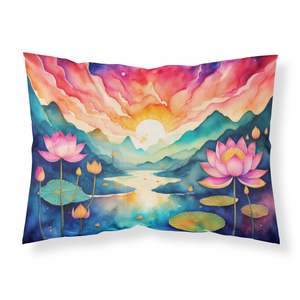 ปลอกหมอนตกแต่งลายดอกบัวขนาดมาตรฐานใหม่เบามากดูแลรักษาง่าย - Product Image 1