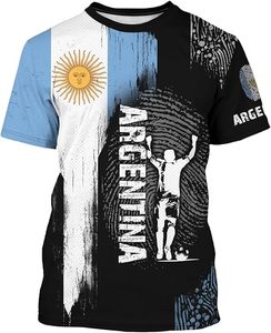 Maillot de football à manches courtes Thopson International personnalisé, drapeau national argentin, séchage rapide, polyester, broderie - Product Image 1