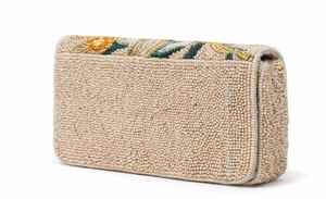 Bolso de mano floral de lujo hecho a mano con cuentas para mujer, elegante cartera de noche de diseñador, anillo de moda de nailon artesanal de primera calidad - Product Image 4