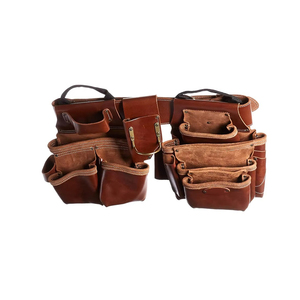 Professional Best Quality Made Tool Bag With Belts Wholesale Men's Pure Leather Tool Kit Belts In Solid Color - Product Image 6