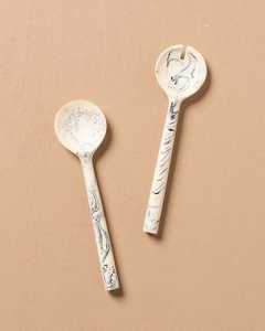 Juego de Cucharas para Servir, Diseño Minimalista, Mango Largo, Resina Ecológica, Ligeras, Acabado Espejo, Utensilios de Cocina para Fiestas - Product Image 5