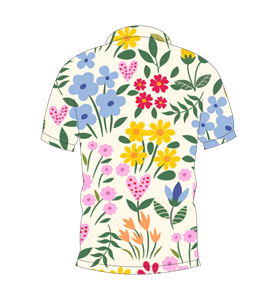Chemise pour homme à manches courtes, style hawaïen, respirante, imprimée par sublimation, blanche et colorée, pour l'été, décontractée, botanique, golf, plage - Product Image 5