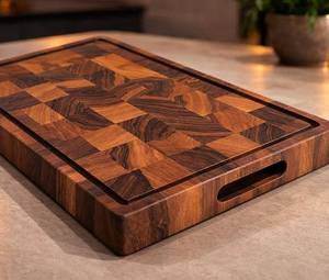 Natural Acacia Wood Eco-Friendly Mini Cutting <b>Board</b> Handle Kitchen <b>Tool</b> Meat Bread Vegetables Charcuterie Chopping Block - Product Image 1