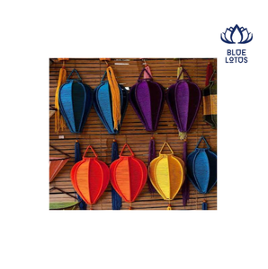 Lanternes à ballons lumineuses en bambou faites à la main Blue Lotus NOUVELLE ARRIVÉE Décoration extérieure multicolore pour fête d'adultes Journée de la Terre - Product Image 1