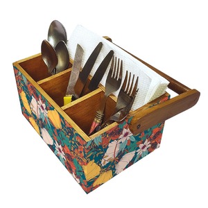 Premium Quality Cutlery Holder Stand Made of Acacia Wood Designer Fancy Cutlery Stand for Table and <b>Kitchen</b> From India - Product Image 1