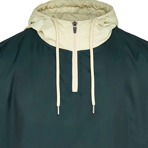 Veste Anorak Bicolore de Jardin Coupe-Vent et Hydrofuge avec Doublure en Maille Respirante, Fermeture Éclair, Capuche Réglable, Poche Kangourou et Coque Rigide - Product Image 6