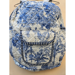 Thevintageartcraft Sac à dos d'étudiant vintage fait main en coton matelassé, motif à carreaux rayés mignon, léger et durable pour le voyage - Product Image 2