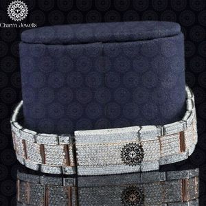 Montre de luxe pour femme Charm_Jewells en acier inoxydable, boîtier rond 38 mm, quartz analogique, bracelet en cristal de saphir et diamants, tendance - Product Image 4
