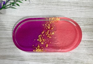Glitter Inlay Resin Tray Sparkling Decorative Resin Tray for Party Serving and Events Wholesale Serving Platter Art Tool - Product Image 3