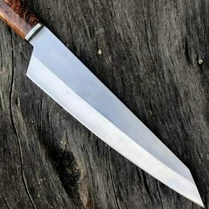 Couteau de chef personnalisé fait main Jexmoo avec lame en acier inoxydable de 8 pouces, manche en bois, étui en cuir - Cadeau pour chef - Product Image 3