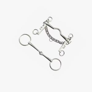 Bocado de alta calidad con revestimiento de goma y articulaciones de acero inoxidable para entrenamiento y control de caballos. - Product Image 2