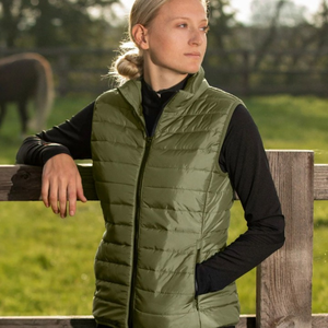 <b>Womens</b> riding <b>gilet</b> crafted with slim ergonomic cut breathable stretch fabric moisture resistant lining and equestrian comfort - Product Image 3