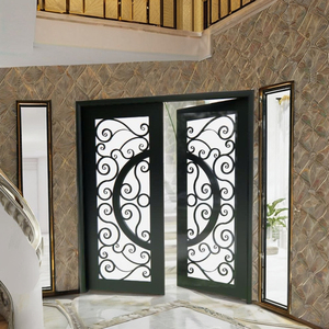 Puertas Principales Modernas de Hierro Forjado para Casas – Diseños Decorativos de Puertas de Entrada con Vidrio, Arcos y Construcción Metálica Resistente - Product Image 4