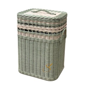 Large Rattan Storage <b>Basket</b> with <b>Handles</b> Eco-Friendly <b>Wicker</b> Organizer for Home Decor - Product Image 3