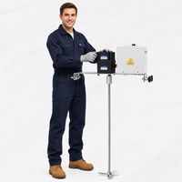 Mélangeur électrique multifonctionnel 200W 220V pour revêtements/peintures industrielles, montage horizontal sur plaque, produits chimiques, vitesse variable en continu