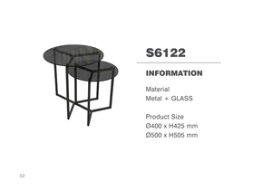Mesa de Centro Moderna con Tapa de Vidrio Templado y Estructura Metálica para Muebles de Sala de Estar Lumetal Vietnam S6122 - Product Image 5