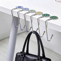 Support de Sac à Main Pliant Portable de Luxe en Métal Antidérapant Robuste pour Table, Idéal pour Restaurant ou Cadeau