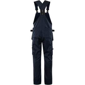 Salopette de travail robuste bleu marine avec bretelles réglables, multi-poches, imperméable - Product Image 2
