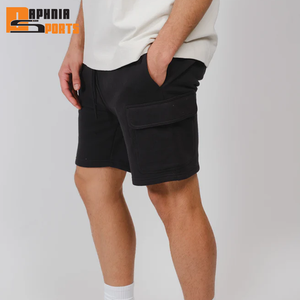Pantalones Cortos Deportivos Casuales de Algodón 100% de Alto Gramaje para Hombre, Transpirables, de Secado Rápido, con Cintura Elástica y Media, Ideales para Correr - Product Image 2