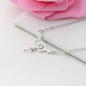 ชุดเครื่องประดับเงินแท้ S925 สำหรับทำเอง ประดับมุก พร้อมจี้รูปกุญแจ สัญลักษณ์ชายหญิง สร้อยคอพร้อมสาย 433 - Product Image 5