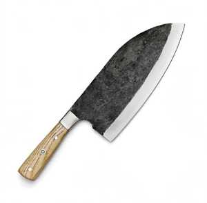 Cuchillo de Chef Serbio de Acero de Alto Carbono Forjado a Mano, Cuchillo de Carnicero Resistente, Cuchillo de Cocina para Cortar y Rebanar, Mango de Madera, DIY OEM - Product Image 1