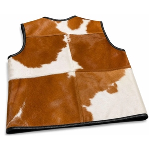 Gilet en cuir de vachette véritable de qualité supérieure, respirant et écologique, style western, motard, cowboy, personnalisé, mode, vente en gros, marque privée - Product Image 6