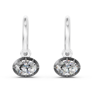 Pendientes de Oro Sólido de 10K, 14K y 18K con Diamantes de Laboratorio, Certificación IGI, Joyería Fina Ética, Fabricante Mayorista, RJC OEM ODM EA502349 - Product Image 1