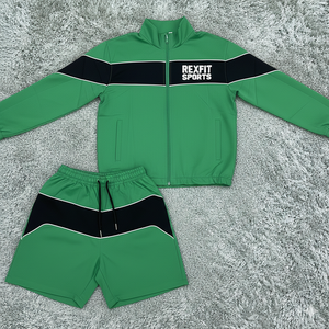 Rexfit Sports <b>Reflective</b> Nylon <b>Jacket</b> and Track Pant Windproof Mens Set Tracksuit Set Tracksuit Set Wholesale - Product Image 2